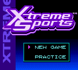 Xtreme Sports title screen for GameBoy Color